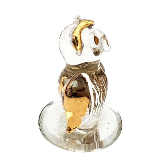 Vintage‎ Swarovski Crystal Barn Owl Miniature with Gold Plated Accents Mirror - Picture 3 of 6